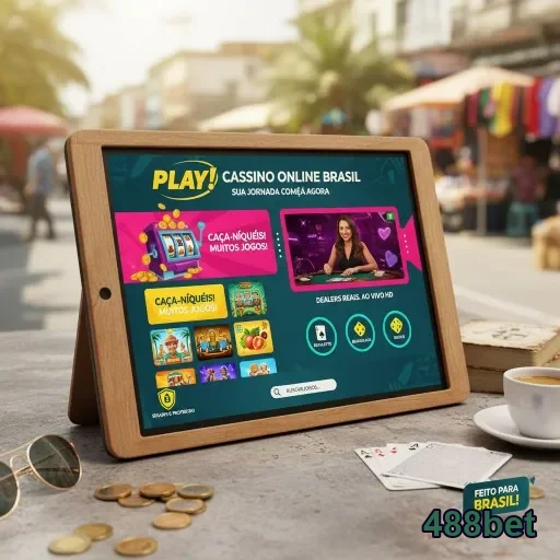 Usuário jogando no aplicativo 488bet com segurança